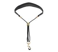 COSMEVIVI Adjustable Saxophone Strap Neck Lanyard for Keys Leather Metal Hook for Players