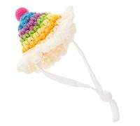 COSMEVIVI Adorable Miniature Hat for Small Pets Lightweight Knitted Cap for Hamsters Chinchillas and Cute Birthday Accessory for Festive Occasions
