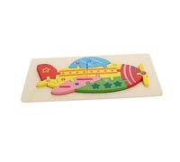 COSMEVIVI Airplane Shape Wooden Puzzle Early Learning Jigsaw for Safe Puzzle for Boys and Develops Logic and Concentration Skills for Hands