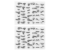 COSMEVIVI Alphabet Stamps Silicone Material for DIY Crafts Making 2 Sets for Scrapbooking and Handbook Design Improvement