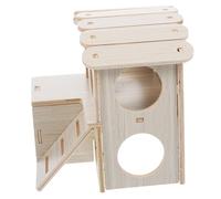 COSMEVIVI Bite-house Wooden Habitat for Hamsters Hideout for Pets and Safe Resting Space for Hamster Accessories and Chinchilla Toys