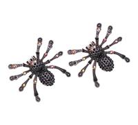 COSMEVIVI Black Spider Shoe Clips for Heels and Flats, Detachable Alloy Shoe Jewelry Secure Fit, Elegant Bling Accessories for Christmas and Special Occasions