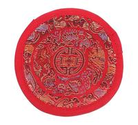 COSMEVIVI Buddhist Sound Bowl Pad Singing Bowl Mat Red Cushion Pillow Gong Base Art for Buddha Hall