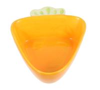 COSMEVIVI Ceramic Carrot Shaped Feeding Bowl for Hamsters and Small Pets Easy to Clean Water and Food Dish for Guinea Pigs Rats Squirrels Practical Animal Feeder for Small Dogs and Cats
