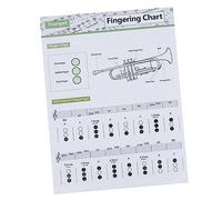 COSMEVIVI Chord Tab Fingering Chart for Trumpet Professional Beginner Students Chart Coated Small for Practice
