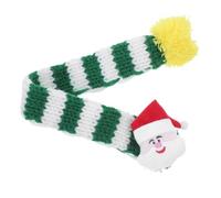COSMEVIVI Christmas Pet Scarf for Dogs and Cats Knitted Holiday Neckerchief Pompom Design Decorative Scarf for Pets
