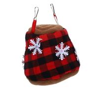 COSMEVIVI Christmas Style Warm Guinea Pig Hammock Bed Snowflake Hideout for Small Animals for Hamsters Parrots and Ferrets Easy to Install Cozy Comfortable