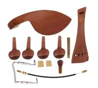 COSMEVIVI Complete Violin Accessories Chin Rest Tuning Peg Tailpiece Balance Rope Screw Cork Jujube Wood Light