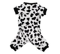 COSMEVIVI Cow Spot Pattern Polyester Dog Coat Dog Dressing Gown Warm Pet Coat Autumn Winter Pet Clothing