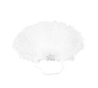 COSMEVIVI Cute Cat Wedding Bridal Veil Hat Pet Birthday Accessory Cosplay Costume Bridal Veil Crown Size s