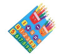 COSMEVIVI Digital Felt Math Board Educational Number Cognitive for Reusable Arithmetic for Home School Adorable Design Practical Plaything