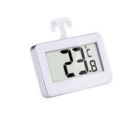 COSMEVIVI Digital Refrigerator Thermometer White with Big Digits Magnetic Back Wide Range C to C for Fridge Freezer Monitoring Easy Operation with Stand and Hook