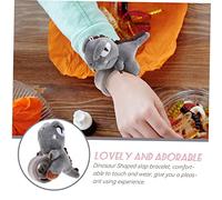 COSMEVIVI Dinosaur Slap Bracelet Lightweight Slap Wristband for Boys Soft Accessory for Strollers Backpacks Cute Comfortable Animal Design Grey