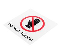 COSMEVIVI Do Not Touch Sign Sticker Safety Label Sign Acrylic Material with Pattern and Long-lasting Adhesive for Schools and Indoor Outdoor Smooth Surface Areas