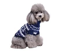 COSMEVIVI Dog Christmas Sweater Pet Turtleneck Sweater Snowflake Pattern Dog Pajamas Winter Warm Pet Costume Xl