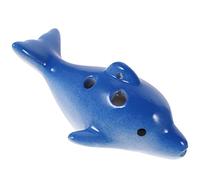 COSMEVIVI Educational Dolphin Ocarina Small Ceramic Instrument for Boys and Girls Musical Toy for Sea Life Lovers