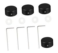 COSMEVIVI Effects Pedal Footswitch Topper Aluminum Alloy Metal Footswitch Covers with Internal Rubber Pads 0.92 x 0.87 Inch for Guitar Pedal Protection and Durability