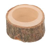 COSMEVIVI Elegant Wooden Hamster Food Dish for Chinchilla Guinea Pig Rabbit Easy to Clean Enhance Home Decor