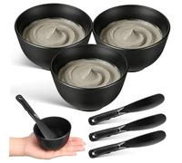 COSMEVIVI Facial Mask Brush with Silicone Spa Mixing Mask Bowl and Flat Spatula Set for Even Application for Beauty Routine and Applying Hair Dye