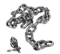 COSMEVIVI Fake Chain Prop 1m Halloween Simulation Chain Party Decor Plastic Barrier Chain for Performance Stage Props and Costume Accessory Ideal for Halloween Events and Themed Parties