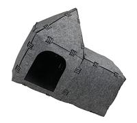 COSMEVIVI Felt Cat Tunnel House Creative Cat Nest Toy for Indoor Play Felt Material Grey Color Encourages Exercise and Fun