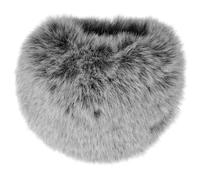 COSMEVIVI Furry Microphone Windscreen Wind Cover Muff, Black and White Windshield Protector for Outdoor Recording, Pop Filter Compatible with Lavalier and Headset Mics