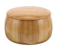 COSMEVIVI Go Game Pieces Jar Solid Wood Large Wood Bowl Storage Box with Lid for Chess and Board Game Use