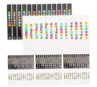 COSMEVIVI Guitar Fretboard Stickers 8pcs Pvc Scale Decals Pack for Learning Guitar Notes Chords Scales