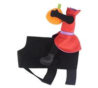 COSMEVIVI Halloween Dog Costume for Pets Adorable Pumpkin Horse Riding Outfit for Dogs and Cats Cozy Material for Parties and Photo Shoots