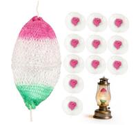 COSMEVIVI Halloween Double Mantle Lantern Wire Mantles 12pcs 300/400 | Rayon Fireproof Mesh, Double Tie Knotted Ends, for Propane Lamps, Hiking and Off-grid Cabin Use