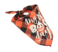 COSMEVIVI Halloween Themed Dog Bandana Soft Pet Neck Scarf for Dogs Cats Lightweight Breathable for Halloween Parties My First Boo