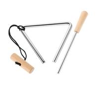 COSMEVIVI Handheld Iron Triangle Percussion Instrument Music Triangle with Striker for Band and Orchestra Iron Construction Crisp Tone for Rhythm Education