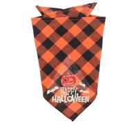 COSMEVIVI Happy Halloween Pet Bandana Glow The Cat Scarf Breathable for Festive Parties for Dogs and Kittens Happy Halloween Print