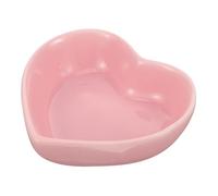 COSMEVIVI Heart Shape Ceramic Pet Bowl Small Ceramic Dish for Cats Dogs Hamsters Chinchillas Birds Small Animals