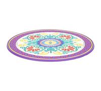 COSMEVIVI Large White Meditation Sound Bowl Pad Printed Cushion for Crystal Singing Bowls Sturdy and Decorative Meditation Mat