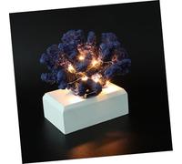 COSMEVIVI Led Coral Ornament Dark Blue Resin Simulated Coral Figurine Tabletop Decoration with Led Light for Home Entryway Desk and Hotel Interior Decor