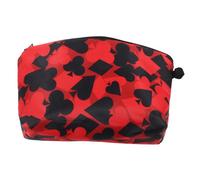 COSMEVIVI Lightweight Polyester Makeup Bag Card Pattern Zippered Storage for Cosmetics Portable Travel Pouch for Women