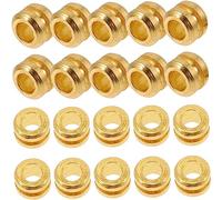 COSMEVIVI Metal Guitar String Beads Golden Colour 20pcs for Replacement in User-friendly Design Portable Accessory Folk and Classical Guitars