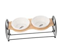 COSMEVIVI Multi-purpose Cat Bowl Dog Bowl Rack Ceramic Pet Feeding Elevated Pet Indoor Dog Cat Supply Easy Clean Comfortable Eating
