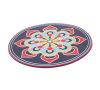 COSMEVIVI Music Meditation Bowl Cushion Mandala Print Large Sound Bowl Embroidery Mat for Spiritual Meditation and Religious Use