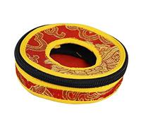COSMEVIVI Nepal Handcrafted Meditation Bell Storage Bag Medium Size 8.5cm Diameter Tibetan Bell Container for Buddhist Temple Random Color and Carrying