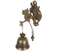 COSMEVIVI Owl Doorbell Antique: Retro Metal Wind Chime for Door Hanging - Antique Style Animal Bell Shopkeepers Bell for Business Entrance