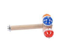 COSMEVIVI Parrot Perch Stand with Rotation Wooden Bird Perch Toy for Chewing and Play Easy to Install Bird Cages Interactive Playground Accessory for Budgies and Parrots