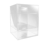 COSMEVIVI Pastry Display Case: 3-Layer Transparent Bread Box - Removable Countertop Display Storage Shelf For Bakery Pastry Home Use 44x33x31.5cm