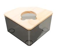 COSMEVIVI Pet Bath Kit Hamster Shower Chinchilla Dust Bath Bowl Gerbil Toilet Acrylic Material Safe for Small Animals