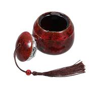 COSMEVIVI Pet Memorial Ceramic Urn for Small Animals Elegant Keepsake for Ashes and Red Urn for Dogs and Cats for Home Display