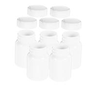 COSMEVIVI Pill Organiser Large 80cc Medicine Container Small White Pill Storage Bottle Capsule Travel Bottles Set