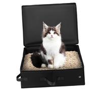 COSMEVIVI Portable Cat Litter Box Lightweight Travel Litter Box for Cats Easy to Clean Design for Car Trips and Pet Owners The Go