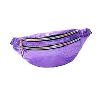 COSMEVIVI Pu Leather Sequin Fanny Pack for Women Reflective Waist Pouch Lightweight Crossbody Bag for Outdoor Travel Stylish Design Multiple Compartments for Essentials