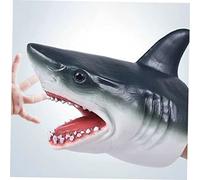 COSMEVIVI Realistic Shark Hand Puppet for Boys and Girls Educational DIY Finger Toy Soft Rubber Design for Storytelling and Interactive Play 2-Piece Set